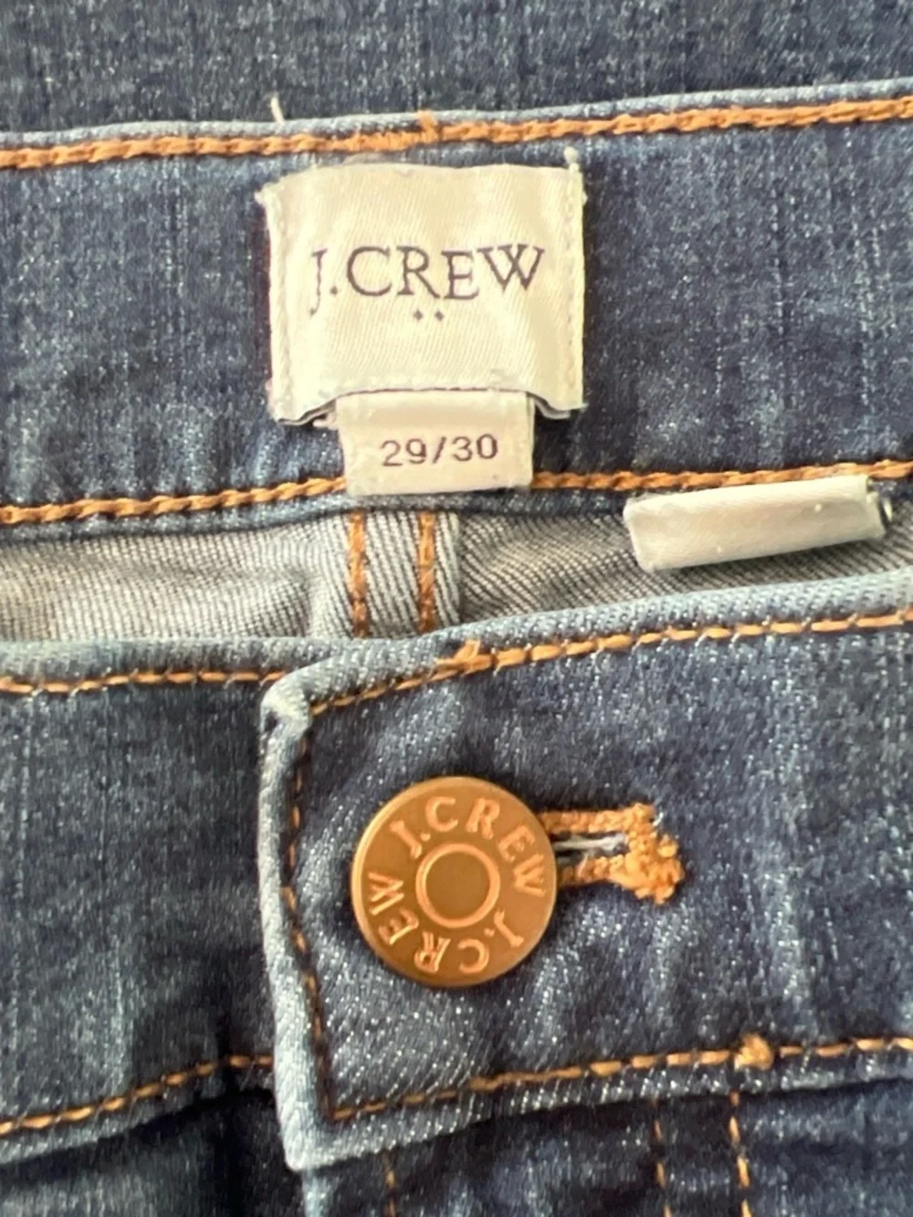 J. Crew Skinny Jeans in Dark Blue Stretch Denim